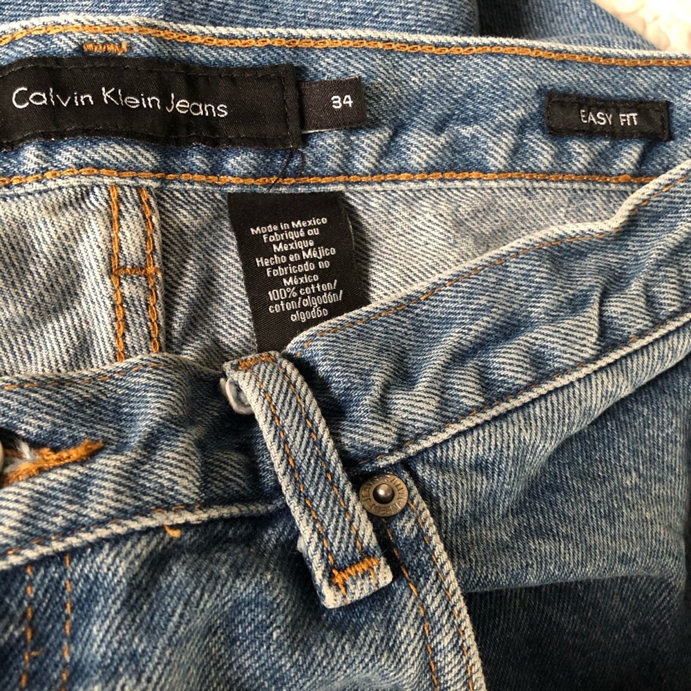 CALVIN KLEIN EASY FIT BLUE JEANS W34 - Picture 4 of 14